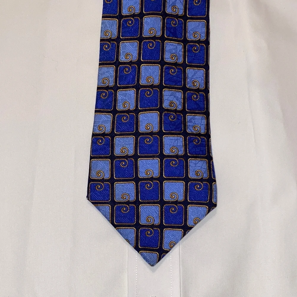 Bullock and Jones Blue Silk Tie